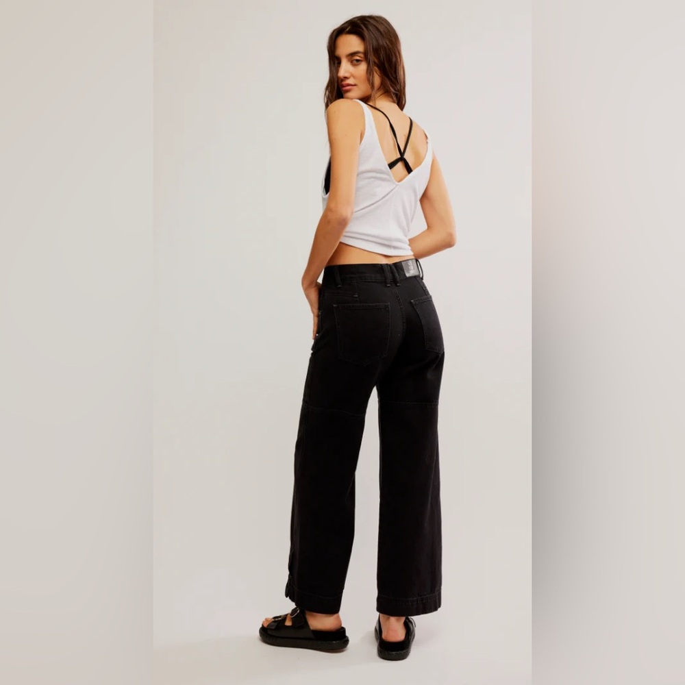 We The Free Black Wide-Leg Jeans - Picture 2 of 6